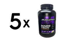 5 x MuscleTech Mass-Tech Extreme 2000, Vanilla Milkshake - 2720g (19,12 EUR/kg)