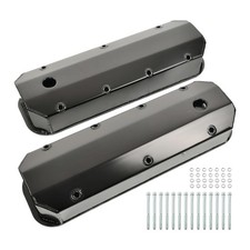 Black Aluminum Polished Tall Valve Covers For 1966-2000 Bbc 396 402 427 454 502 Black Aluminum Polished Tall Valve Covers For 1966-2000 Bbc 396 402 427 454 502
