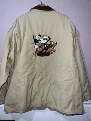VINTAGE MICKEY MOUSE OUTDOORS PLAID LINED BARN COAT JACKET XXL HIKING