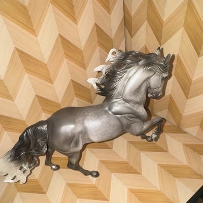 Breyer Gray Model Horse Plastic Collectible Figurine Running Pose 2019