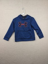 Under Armour Youth Small YSM Armour Big Logo Hoodie Blue