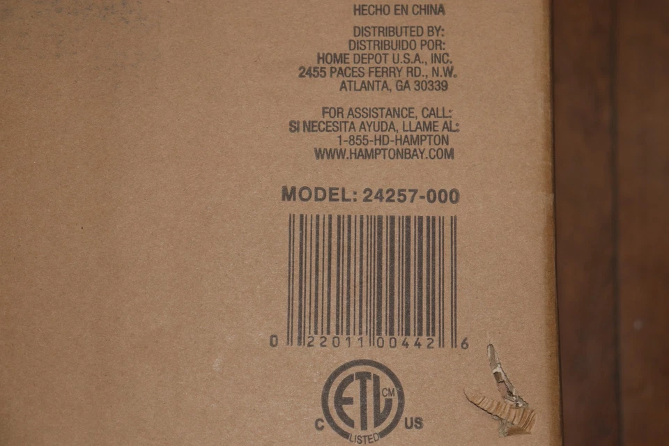 Lámpara de mesa artesanal de 1 luz con textura natural Hampton Bay 24257-000 Foto 4 de 4