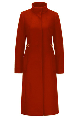 $645 Hugo Boss Women Long Coat in Virgin Wool and Cashmere - Size 4 / 26