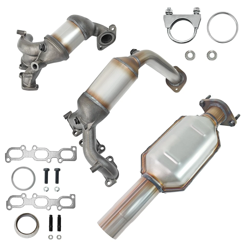 3x Convertidor catalítico para Ford Fusion/Mercury Milán 2006-2009 3,0 L delantero y trasero Foto 3 de 4