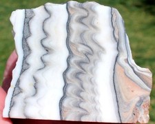 320 GRAM MEXICAN ZEBRA ONYX/CALCITE  Mineral/Jasper/Rock/Cab/agate/slab/gem