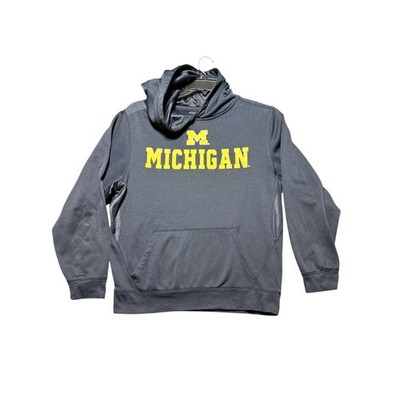 Campus Heritage Michigan Hoodie Mens Large Navy Blue Pullover Performance