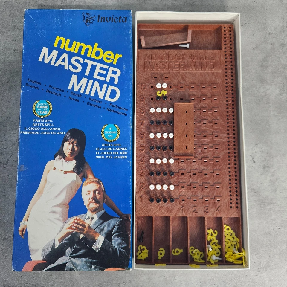 Vintage 1976 Number Mastermind Game Invicta Plastics Complete & Original - Image 3 of 4