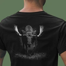 Moose T-shirt - Majestic Moose nature / outdoors - image on back