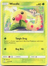 Weedle 2/181 Common Team Up Pokemon Lightly Played