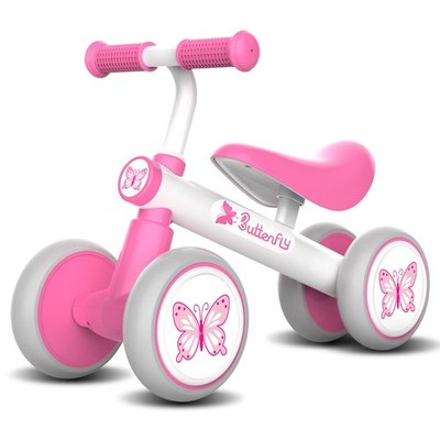 Wdmiya Baby Balance Bike 1 Year Old, Toddler 10-36 months, Pink Butterfly 
