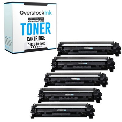 5-PK Replacement OSI 051 Toner Cartridges for Canon imageCLASS MF264dw LBP162dw