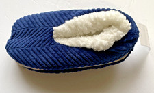 MIXIT Ladies Thick Nonskid Knit Lined Slippers Low Cut, Black Knit,size S/M