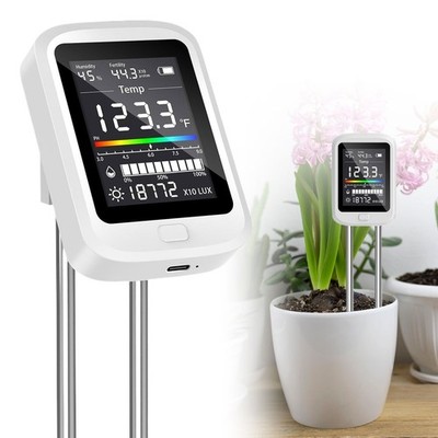 6-in-1 Soil Moisture Meter Digital Plant Temperature Soil Moisture Test PH Meter