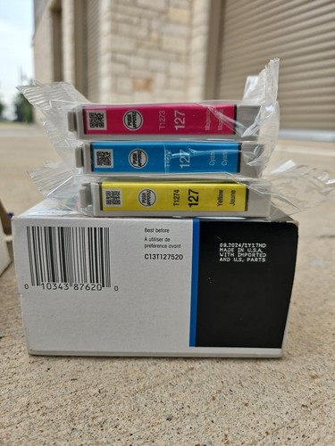 2 Pack NEW Genuine Epson 127 XL COLOR 3-pack Ink Cartridges, 6 Cartridges Total - 第 5/6 張圖片