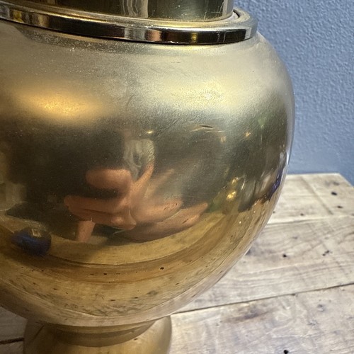 Vintage Large Brass Lidded Urn Ginger Jar 14" Tall Made In India - Picture 7 of 13