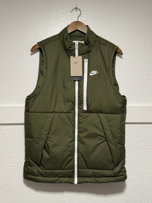 Nike NSW Therma Fit Legacy Winter Fill Vest Green Mens Size S DD6869-326