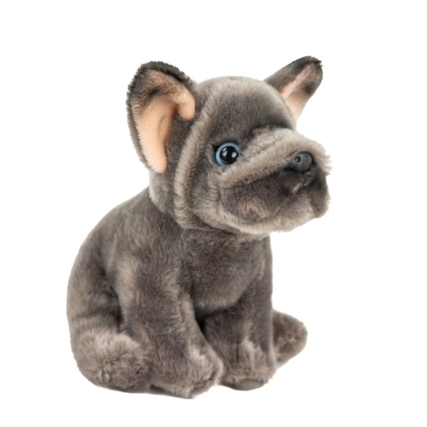 Kuscheltier FranzöSische Bulldogge 18 Cm Sitzend Grau PlüSchtier-image