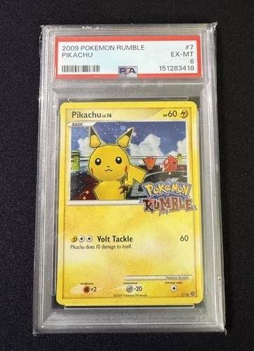 2009 Pokémon Rumble PIKACHU Holo 7/16 PSA 6