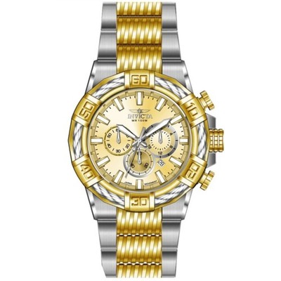 Invicta Men's Watch Bolt Chronograph Gold Tone Dial Two Tone Bracelet 49902