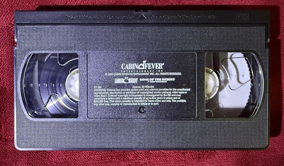 Laurel & Hardy SONS OF THE DESERT/THEM THAR HILLS VHS Colorized Cabin Fever 1997 - Image 3 of 4