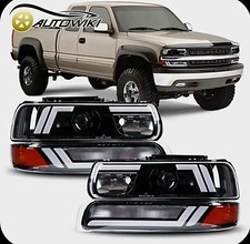 Led Drl Headlightsbumper Lamps For 99-02 Chevy Silverado 00-06 Tahoe Clear Lens Led Drl Headlightsbumper Lamps For 99-02 Chevy Silverado 00-06 Tahoe Clear Lens