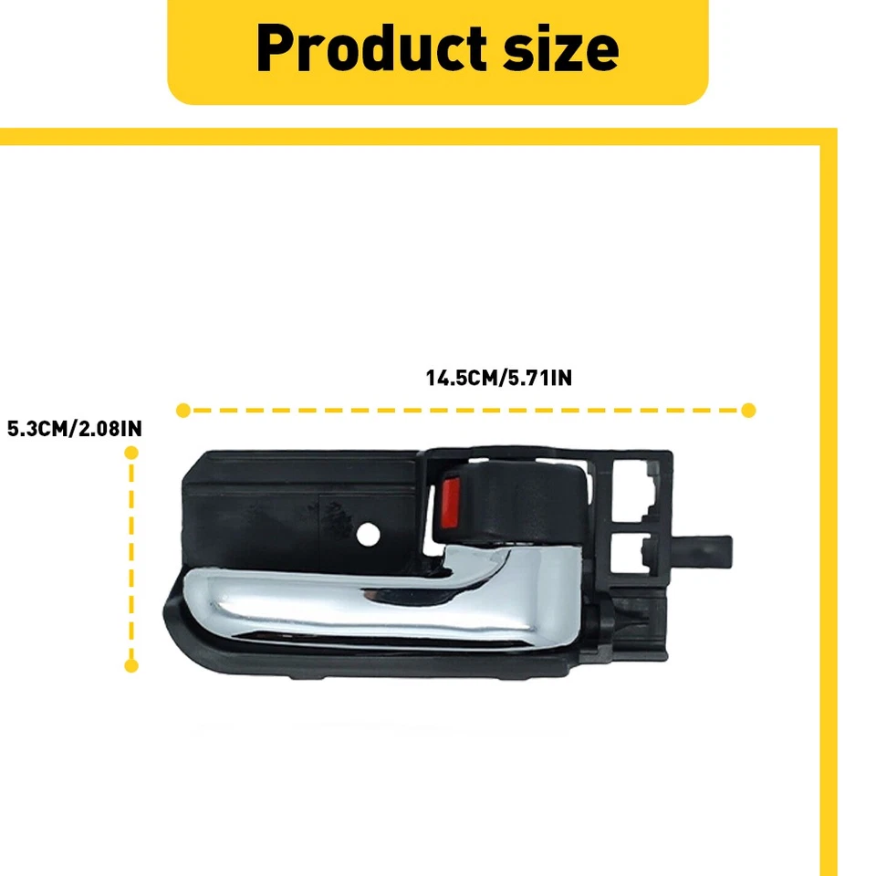 4X Left+Right Interior Door Panel Handle Black For 2005-2010 Scion tC Base - Image 2 of 4