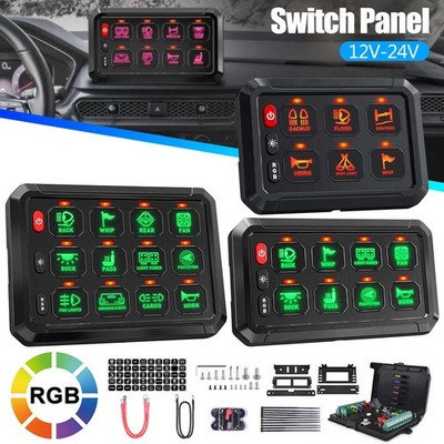 6/8/12 Gang Schalter Panel Universal Circuit Control Relais System Touch Switch