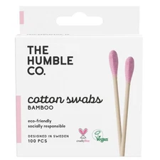 The Humble Co. Bamboo Cotton Swabs Pink 100 pcs.