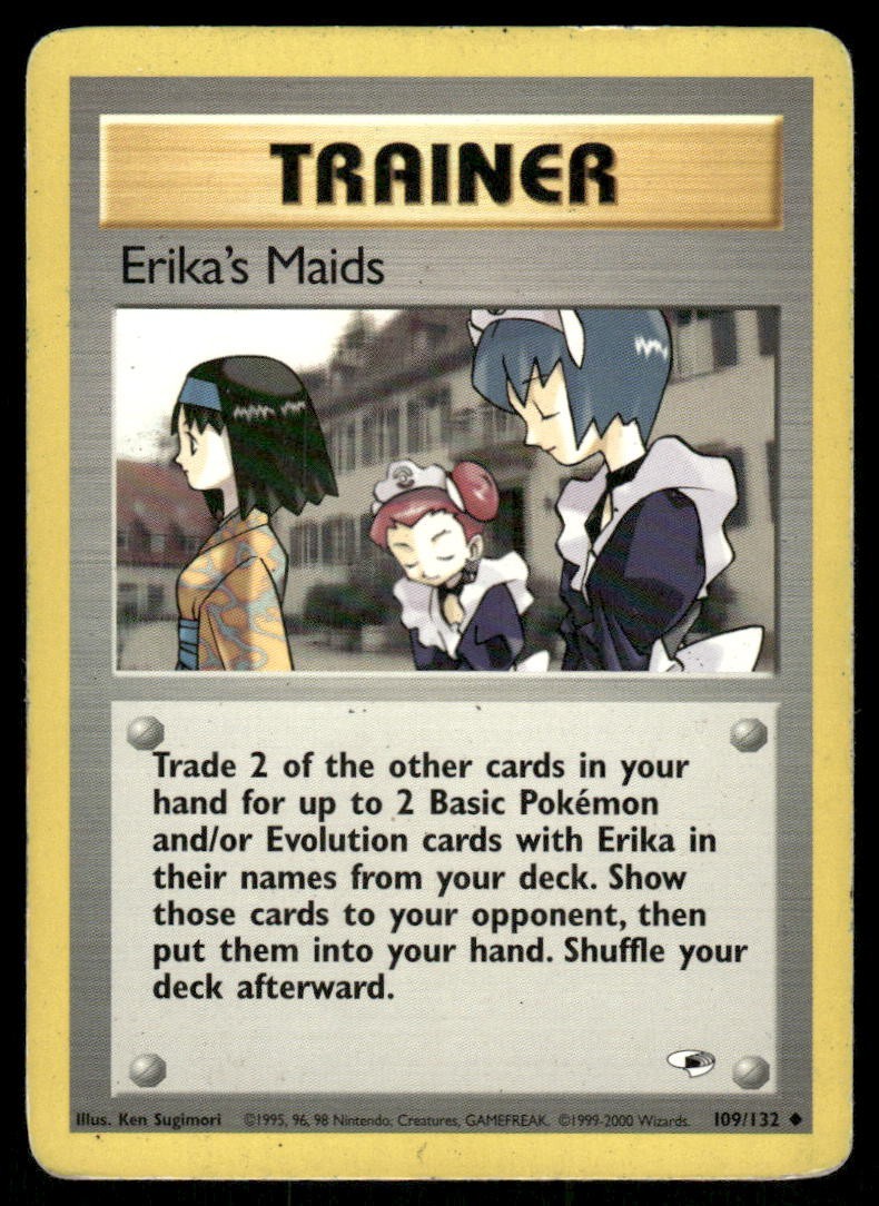 Pokemon Tcg Erika's Maids #109 Pokemon Gym Heroes HP