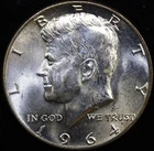 1964 Kennedy Half Dollar 90% SILVER COIN BU UNCIRCULATED #F16