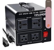 Yinleader 2000W Step Up Down Voltage Converter 110V/220V VTUS-2000 New Open Box