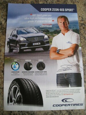 COOPER ZEON 4XS SPORT DAVID COULTHARD TYRE SAFE POSTER ADVERT APPROX A4 FILE 9