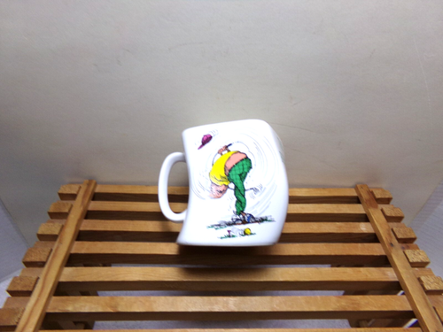 1991 Golf Mug THE RESULTS OF OVER-SWING by Golf Gifts Inc - Picture 3 of 5