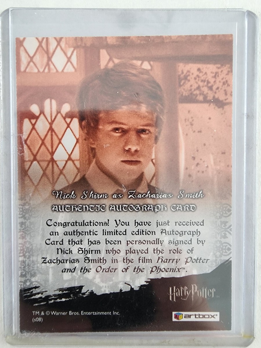 Harry Potter Order of the Phoenix Autograph Card NICK SHIRM as