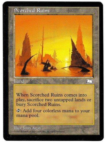 MTG Scorched Ruins Weatherlight - Land - Magic the Gathering