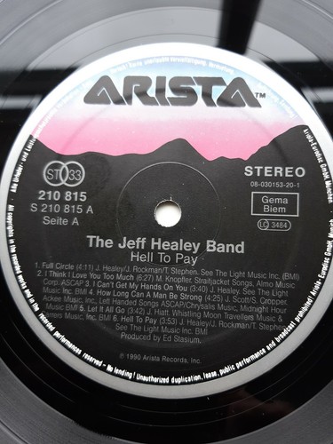 Jeff Healey Band Hell To Pay EX+ / EX 1990 £32.00 - Picture 4 of 8