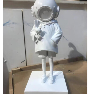 BANKSY Diver Girl With Bird Ceramics Art Statue Sculpture Figure