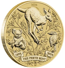 THE PERTH MINT’S 125TH ANNIVERSARY 2024 Base Metal $1 COIN In Card