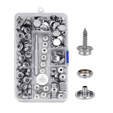 Snap Fastener Caps Screw Press Studs Button Snaps 15mm for Boats Cover Tarpaulin