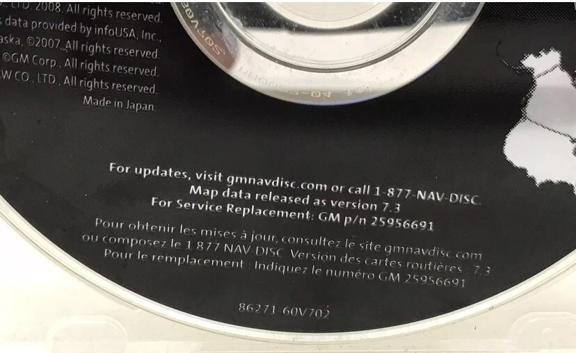 NAVIGATION SYSTEM MAP DVD USA/CANADA P/N 25956691 VERSION 7.3  "D029" - Image 4 of 4