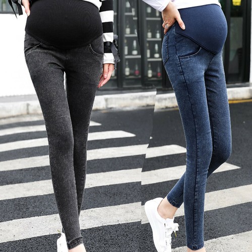 Le Donne Maternità Gravidanza elastico Skinny Denim Pantaloni Lunghi  Pantaloni Jeans Vestiti | eBay