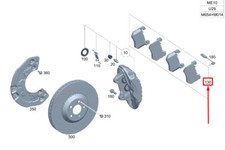 MERCEDES-BENZ GLC X254 BREMSBELÄGE SATZ VORNE A0004213102 NEU ORIGINAL