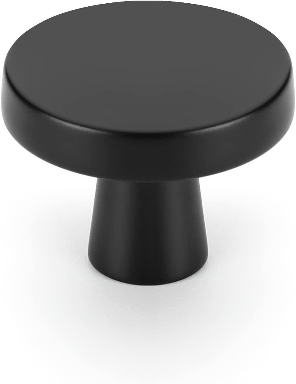 (10) Matte Black Zinc Knobs 1.25" for Round Kitchen