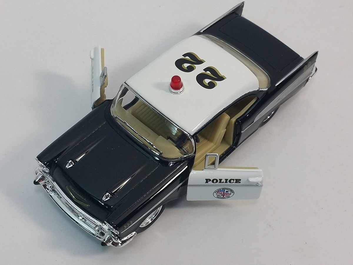 Kinsmart 1957 Chevrolet Bel Air Police Car 1 40 Chevy Cop Diecast