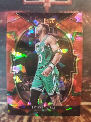 2022 Select Red Cracked Ice Prizm P. Level Anthony Edwards/C. Level Jayson Tatum