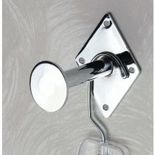 3"L Dressing Room Hook w/ Disk End /Chrome 4 pK