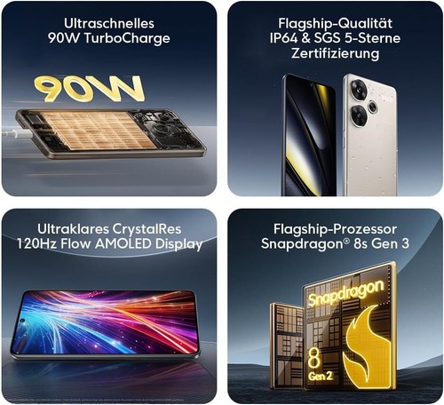Smartfon Xiaomi POCO F6 5G 8GB 256GB 6.67" AMOLED Snapdragon 8s Gen 3 50MP Nowy - Zdjęcie 2 z 7