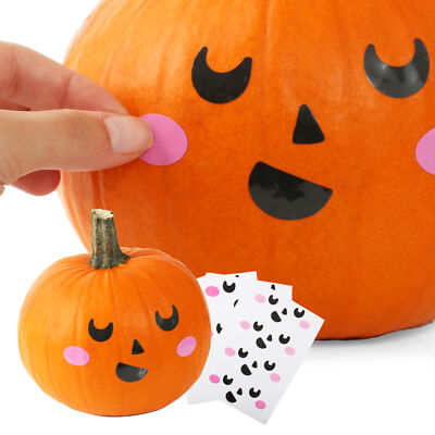KÜRBIS GESICHT AUFKLEBER DEKO HALLOWEEN AKTIVITÄT PARTYWARE SPIEL ZUM AUFKLEBEN