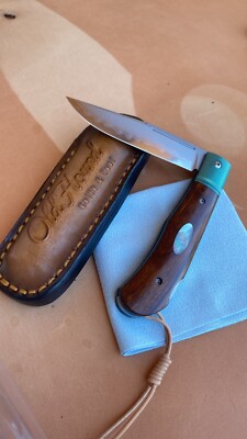 old hound knives Gentleman Lock Back SKD11 Titanium USA Desert Ironwood