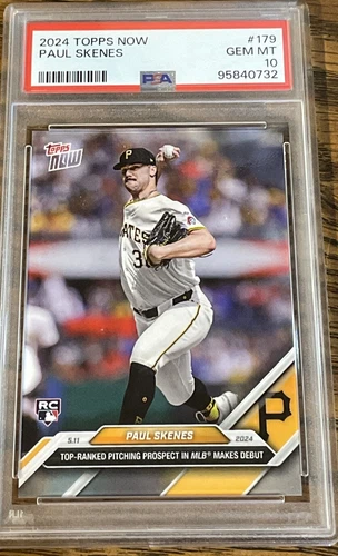 2024 Paul Skenes Topps Now Rookie Card RC PSA GRADED GEM MT 10! ROY CY!!